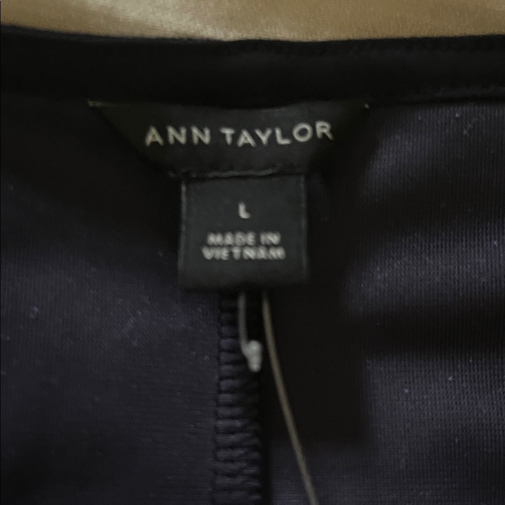 Ann Taylor Navy Women's Short Sleeve Top - Picture 3 of 4